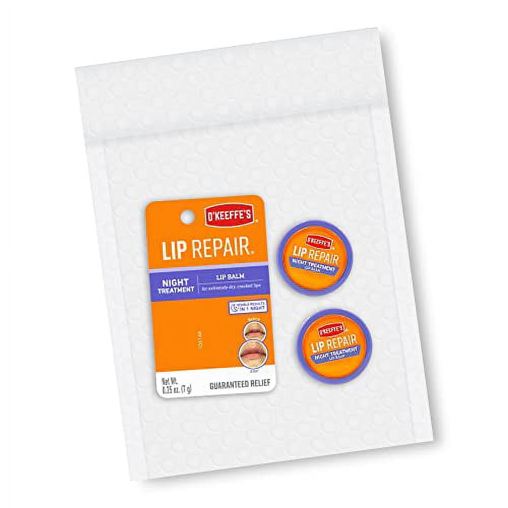 O'Keeffe's Lip Repair Night Treatment Lip Balm, .25 Ounce Jar, (Pack of