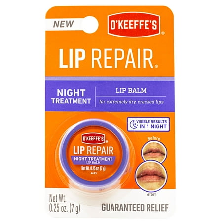 O'Keeffe's Night Treatment Balm for Dry, Cracked Lips - 0.25 Oz (1 Pack)