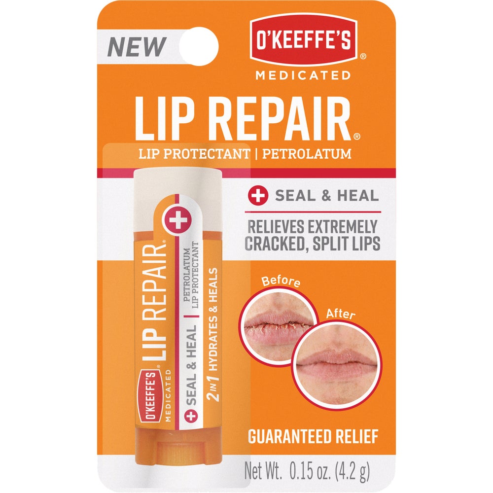O'Keeffe's Lip Repair Seal & Heal Unflavored Lip Balm, 0.15 Oz