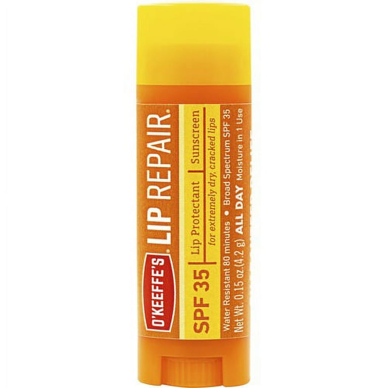 O'Keeffe's SPF 35 Lip Balm - Cream - 0.15 fl oz - For Dry Skin - SPF 35 - Applicable on Lip - Cracked/Scaly Skin, Sunburn - Moisturising, Water Resistant - 1 Each O'Keeffe's SPF 35 Lip Balm - Cream - 0.15 fl oz - For Dry Skin - SPF 35 - Applicable on Lip - Cracked/Scaly Skin, Sunburn - Moisturising, Water Resistant - 1 Each