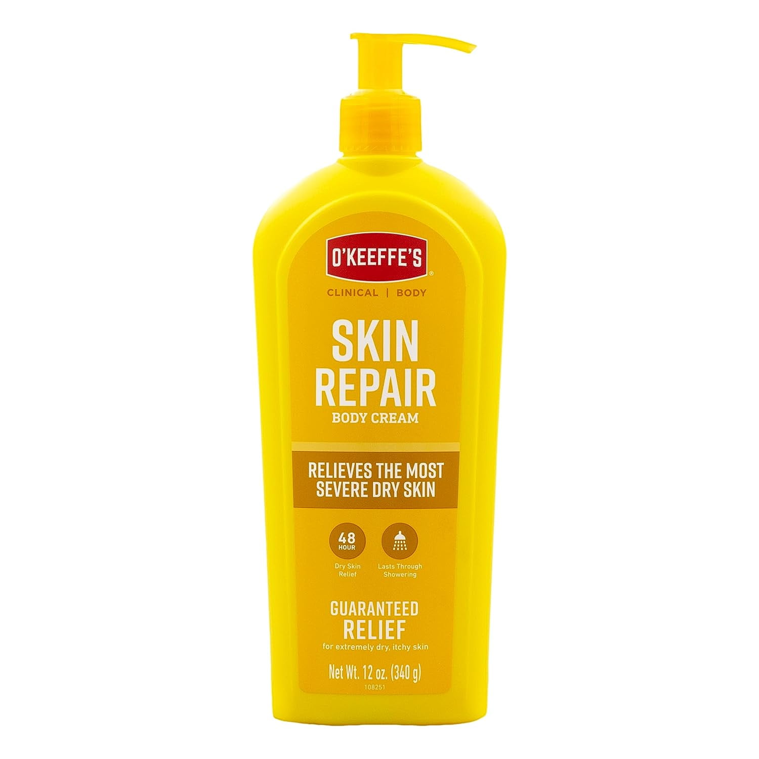 O'Keeffe's Skin Repair Body Lotion and Dry Skin Moisturizer, Pump Bottle, 12 ounce (Pack of 3