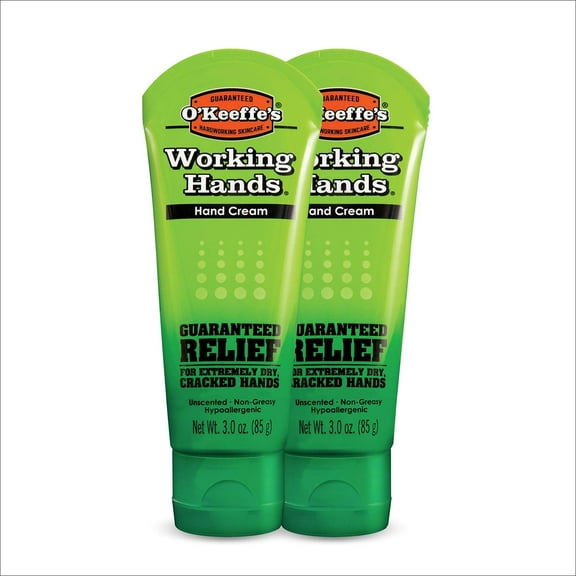 O'Keeffe's Working Dry Cracked Hand Guaranteed Relief Cream, 2.9oz, 2-Pack
