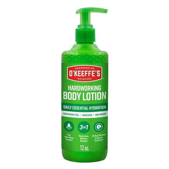 O'Keeffe's Working Hands Hand and Body Lotion, 12oz Pump, Heals & Relieves Extremely Dry Skin