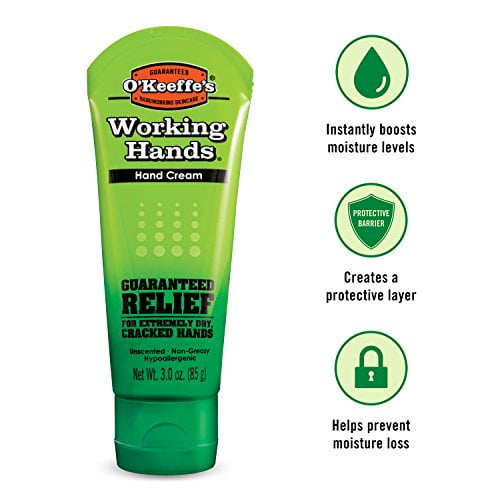 O'Keeffe's Working Hands Hand Cream, Tube, 3 oz Pack of 3