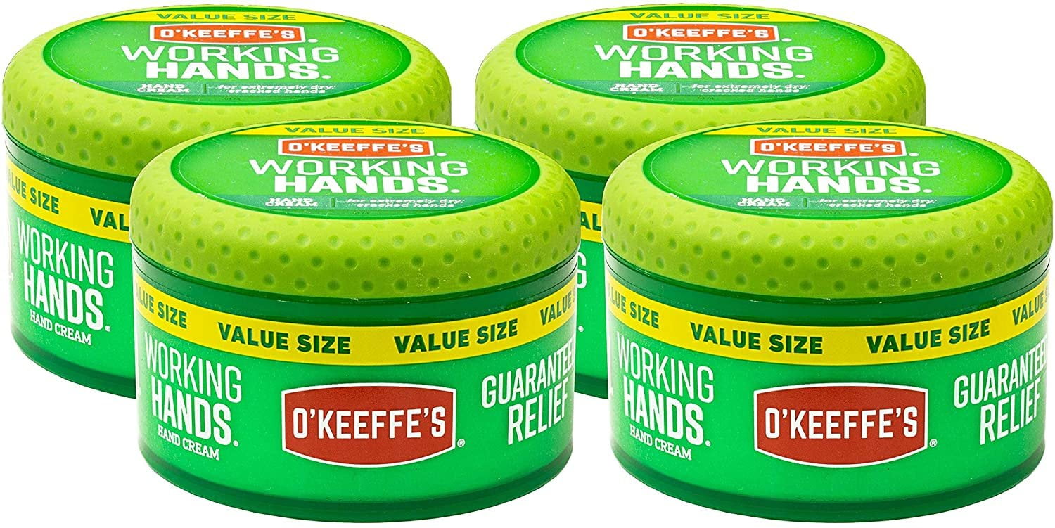 O'Keeffe's Working Hands Hand Cream Value Size, 6.8 ounce Jar, Pack of 4