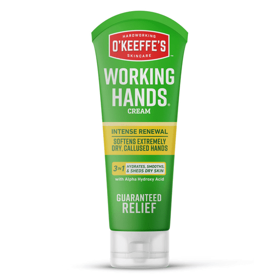 O'Keeffe's Working Hands Intense Renewal Hand Cream, 3oz Tube (Pack of 1) - Softens and Smooths Extremely Callused, Dry Hands