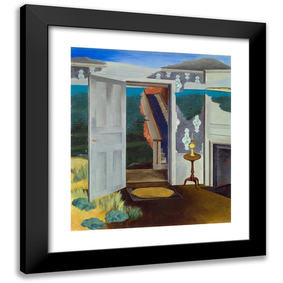 O. Louis Guglielmi 15x17 Black Modern Framed Museum Art Print Titled - The Persistent Sea, No. 1 (1934)
