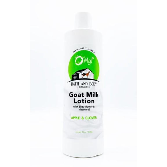 O My! Goat Milk 12oz Lotion | Made with Raw Goat Milk | Shea Butter and Vit E | Free of Parabens More | Handcrafted in USA