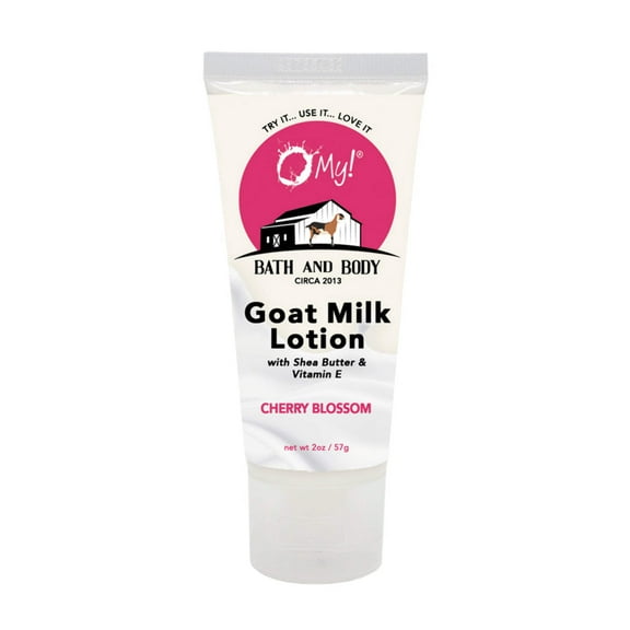 O My! Goat Milk 2oz Traveler Size Lotion | Made with Raw Goat Milk | Shea Butter and Vit E | Free of Parabens More | Handcrafted in USA