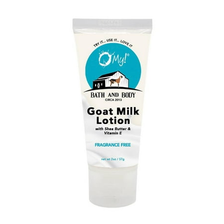 O My! Goat Milk 2oz Traveler Size Lotion | Made with Raw Goat Milk | Shea Butter and Vit E | Free of Parabens More | Handcrafted in USA
