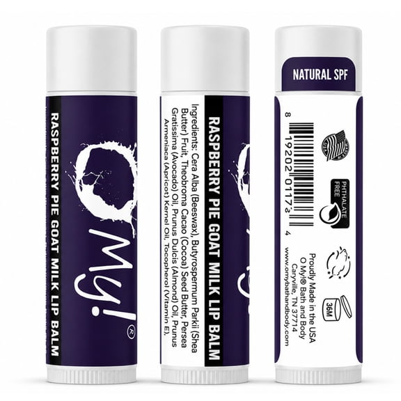 O My! Goat Milk Lip Balm | Shea Butter and Vitamin E | Free of Parabens More | Handcrafted in USA