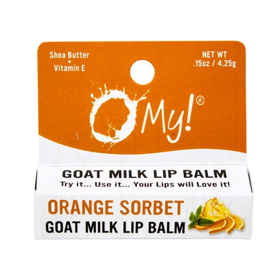 O My! Goat Milk Lip Balm - Single Pack | Shea Butter and Vitamin E | Free of Parabens  More | Handcrafted in USA