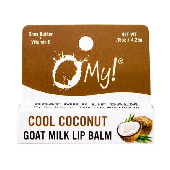 O My! Goat Milk Lip Balm - Single Pack | Shea Butter and Vitamin E | Free of Parabens More | Handcrafted in USA