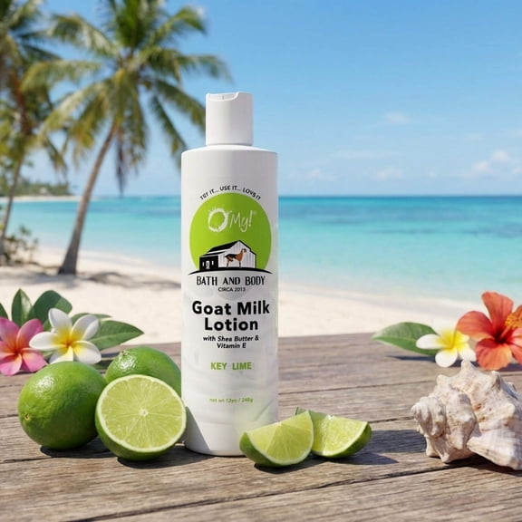 O My! Goat Milk 12oz Lotion | Made with Raw Goat Milk | Shea Butter and Vit E | Free of Parabens More | Handcrafted in USA