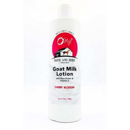O My! Goat Milk 12oz Lotion | Made with Raw Goat Milk | Shea Butter and Vit E | Free of Parabens  More | Handcrafted in USA