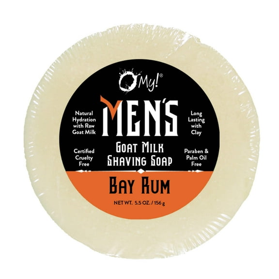 O My! Goat Milk Shaving Soap | Free of Parabens & More | Shea Butter and Vit E | Handcrafted in USA