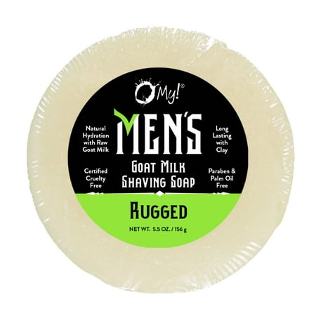 O My! Goat Milk Shaving Soap | Free of Parabens & More | Shea Butter and Vit E | Handcrafted in USA