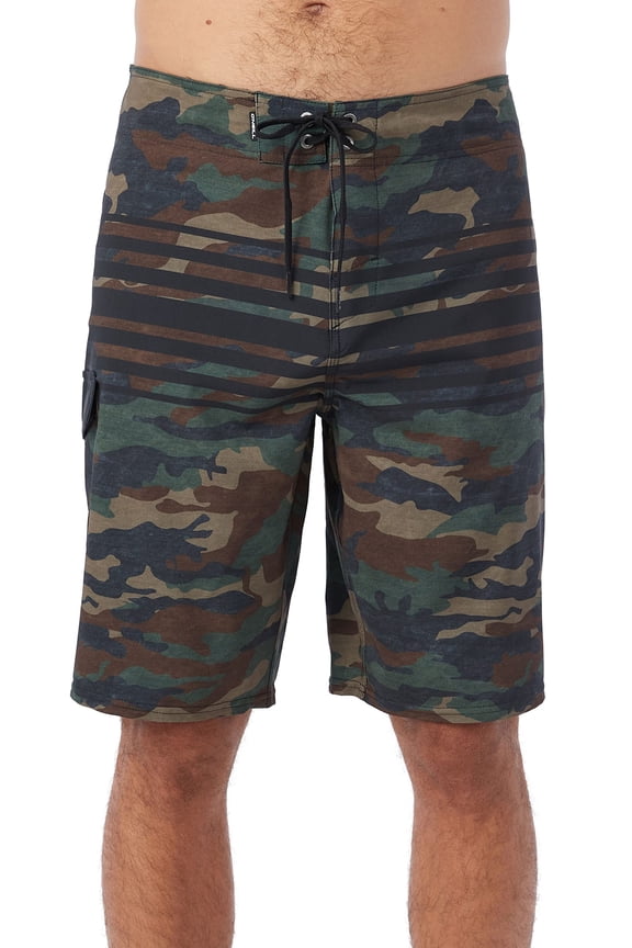 Men's 21 Hyperfreak Divergent Board Short - Mens Bathing Suit Fast-Drying Stretch Fabric
