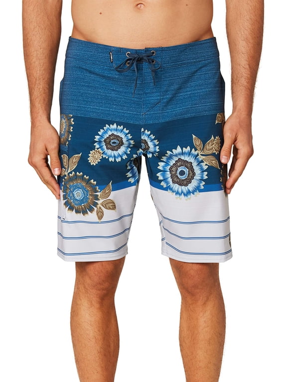 Men's Water Resistant Hyperfreak Stretch Swim Boardshorts, 20 Inch Outseam (Slate/Heist, 31)