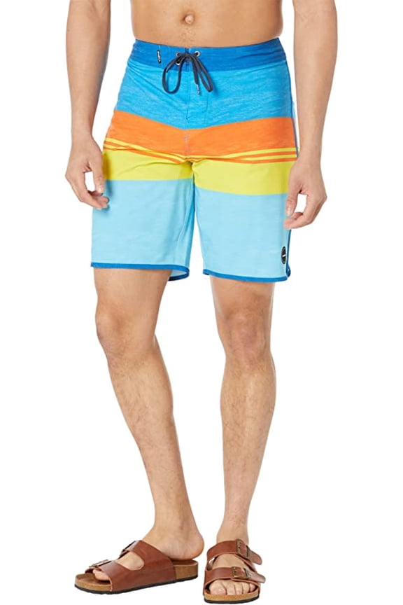 Mens Four Square Stretch Swim, Cobalt, 32