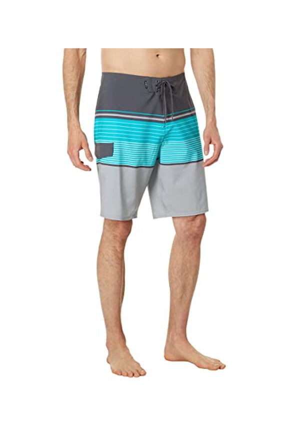 Mens Lennox Stripe 21 Swim, Graphite, 33
