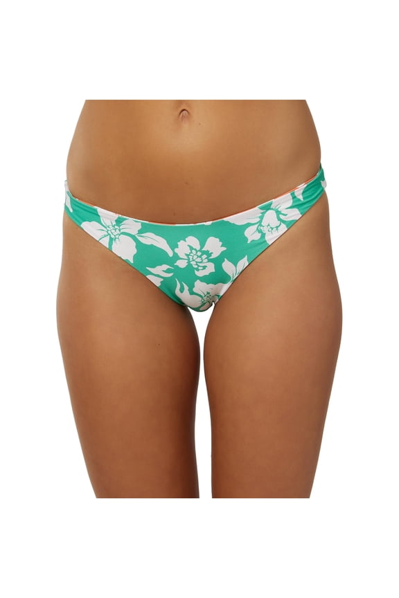 Women's Rockley Bikini Bottoms - Medium Coverage Women's Bathing Suit Bottom with Thin Side Strap,Oasis Reversible,XS