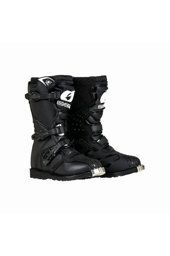 - 0325-101 Boys New Logo Rider Boot (Black, Size 1)