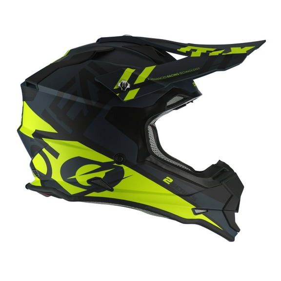 O'Neal 2 SRS Spyde MX Offroad Helmet Black/Hi-Vis LG