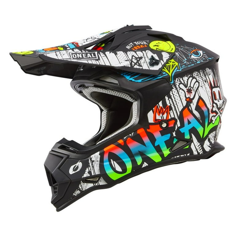 O Neal 2024 2 Series Rancid Offroad Motocross Helmet Black White Small