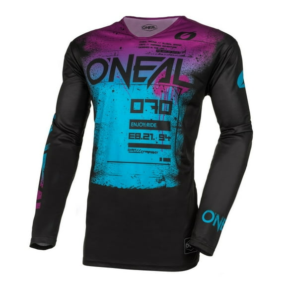 O'Neal 2024 Mayhem Scarz Offroad Motocross Jersey - Black/Blue - Large