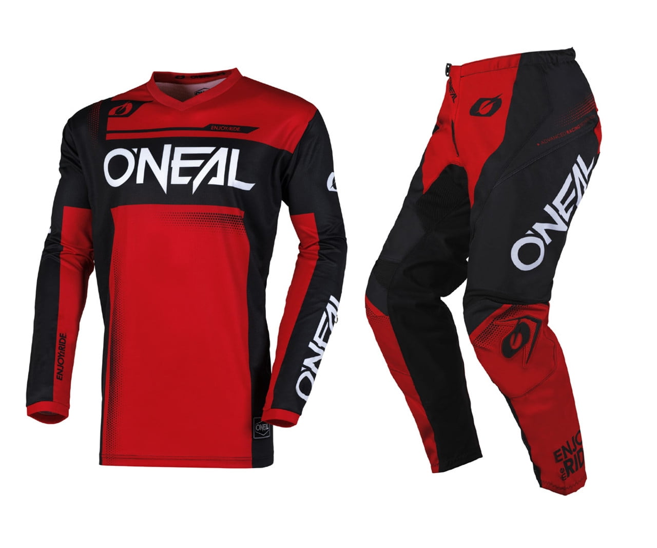 O'Neal Men's Element Racewear Pants V23, Black/Red, 42 : O\u0027NEAL Element Racewear Mens Pant Black⁄Gray⁄Red 28