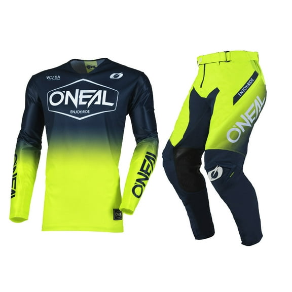 O'Neal 2025 Adult Mens Mayhem Hexx Motocross Offroad Jersey Pant Combo Blue/Neon (Small/W28)