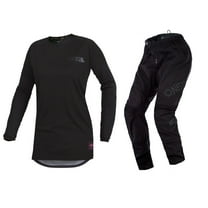 O'Neal 2025 Womens Element Classic Motocross Offroad Jersey Pant Combo Black (Womens Small, 1/2)