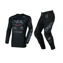 O'Neal 2026 Element Brand Black/Gray Offroad Motocross Jersey Pant Combo (Small, W28)