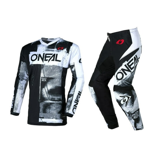 O'Neal 2026 Element Roller Black/White Offroad Motocross Jersey Pant Combo (Large, W38)