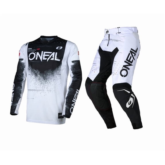 O'Neal 2026 Hardwear Swipe White/Black Offroad Motocross Jersey Pant Combo (X-Large, W40)