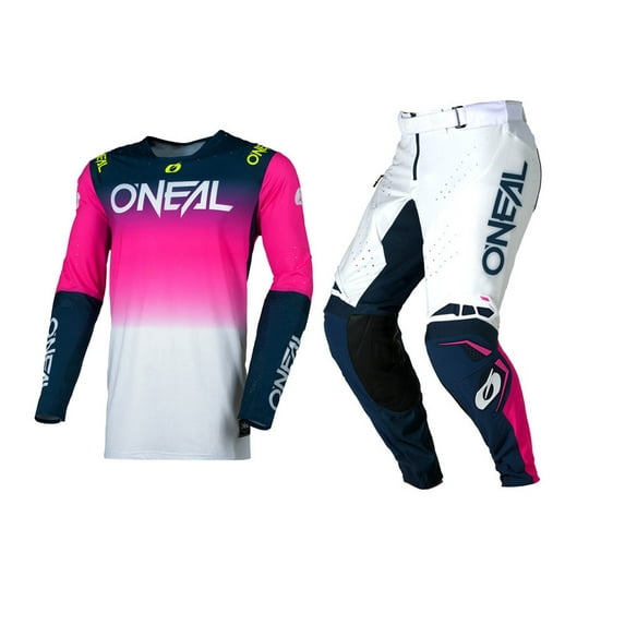 O'Neal 2026 Prodigy 55 Blue/Pink Offroad Motocross Jersey Pant Combo (Medium, W28)