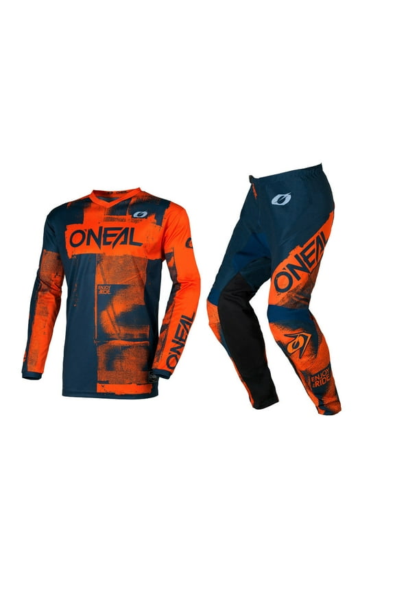 2026 Youth Element Roller Blue/Orange Offroad Motocross Jersey Pant Combo (Youth X-Large, W28)