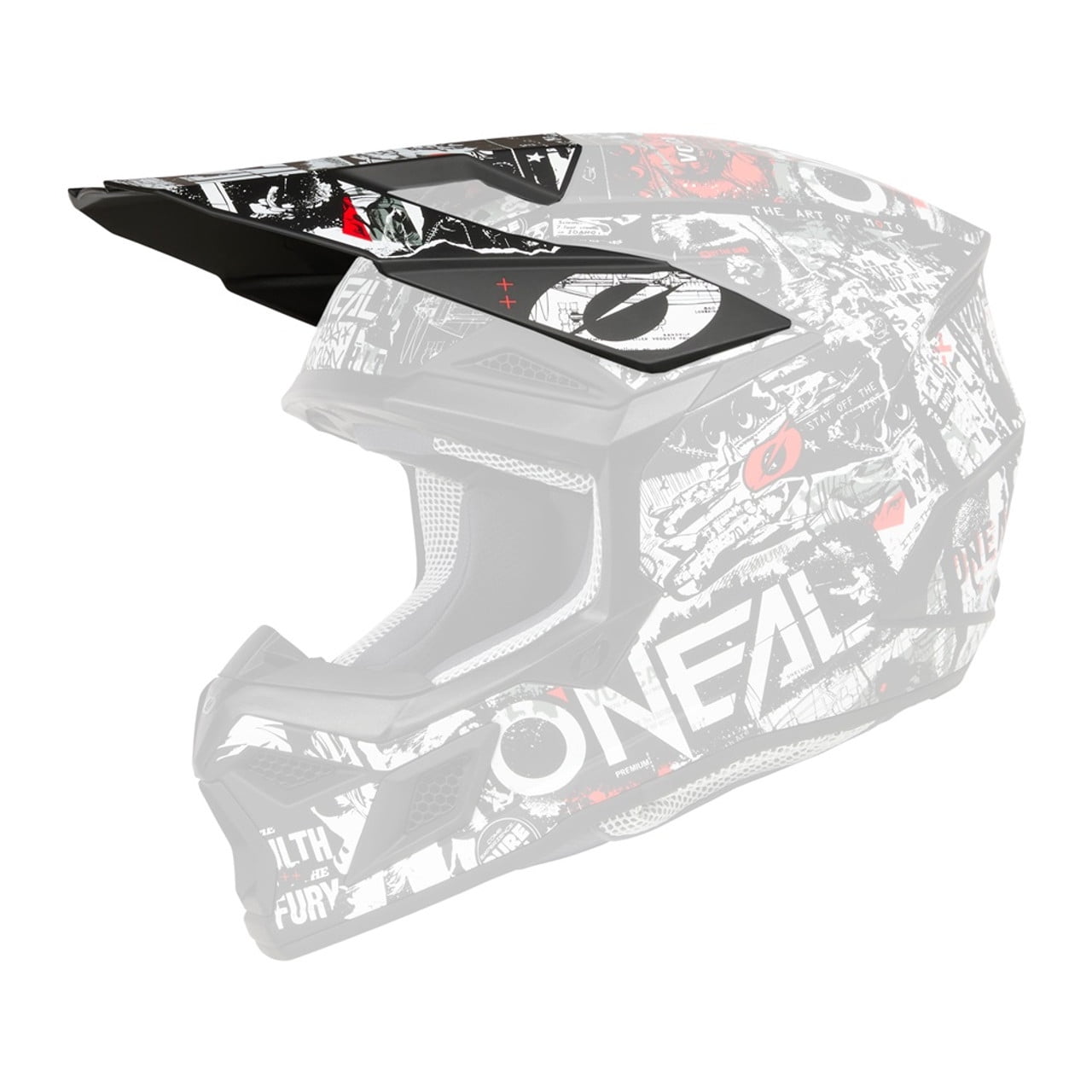 O'Neal Series Attack Replacement Helmet Visor Black/White 0625