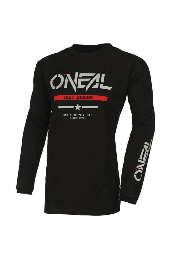 Element Squadron Cotton Mens MX Offroad Jersey Black/Gray SM