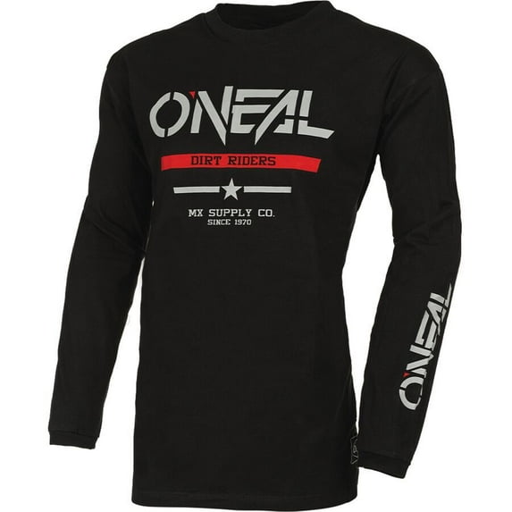 O'Neal Element Squadron Cotton Mens MX Offroad Jersey Black/Gray XXL