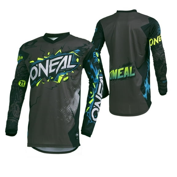 O'Neal Element Villain Mens MX Offroad Jersey Gray XXL