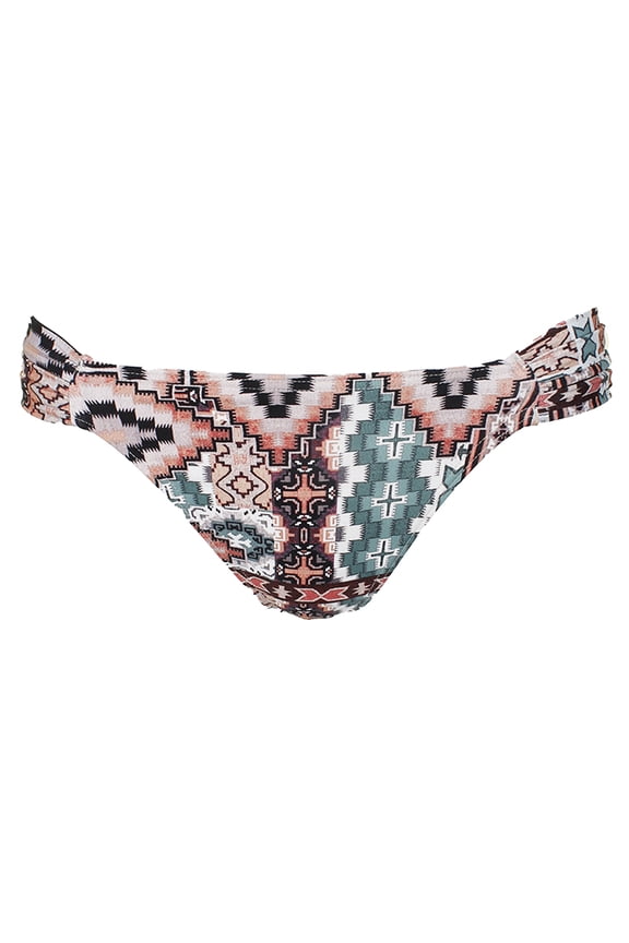 Blue Multi Greer Tribal-Print Cheeky Bikini Bottom XS