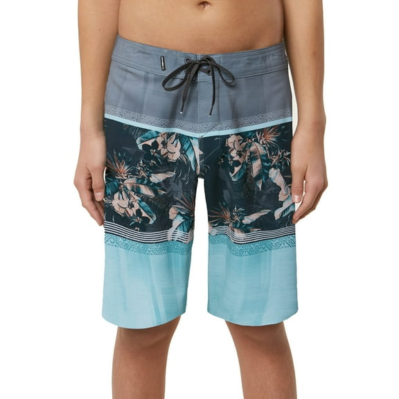 O'Neill Boys' Big Hyperfreak Quick Dry Stretch Boardshort, Turquoise , 29