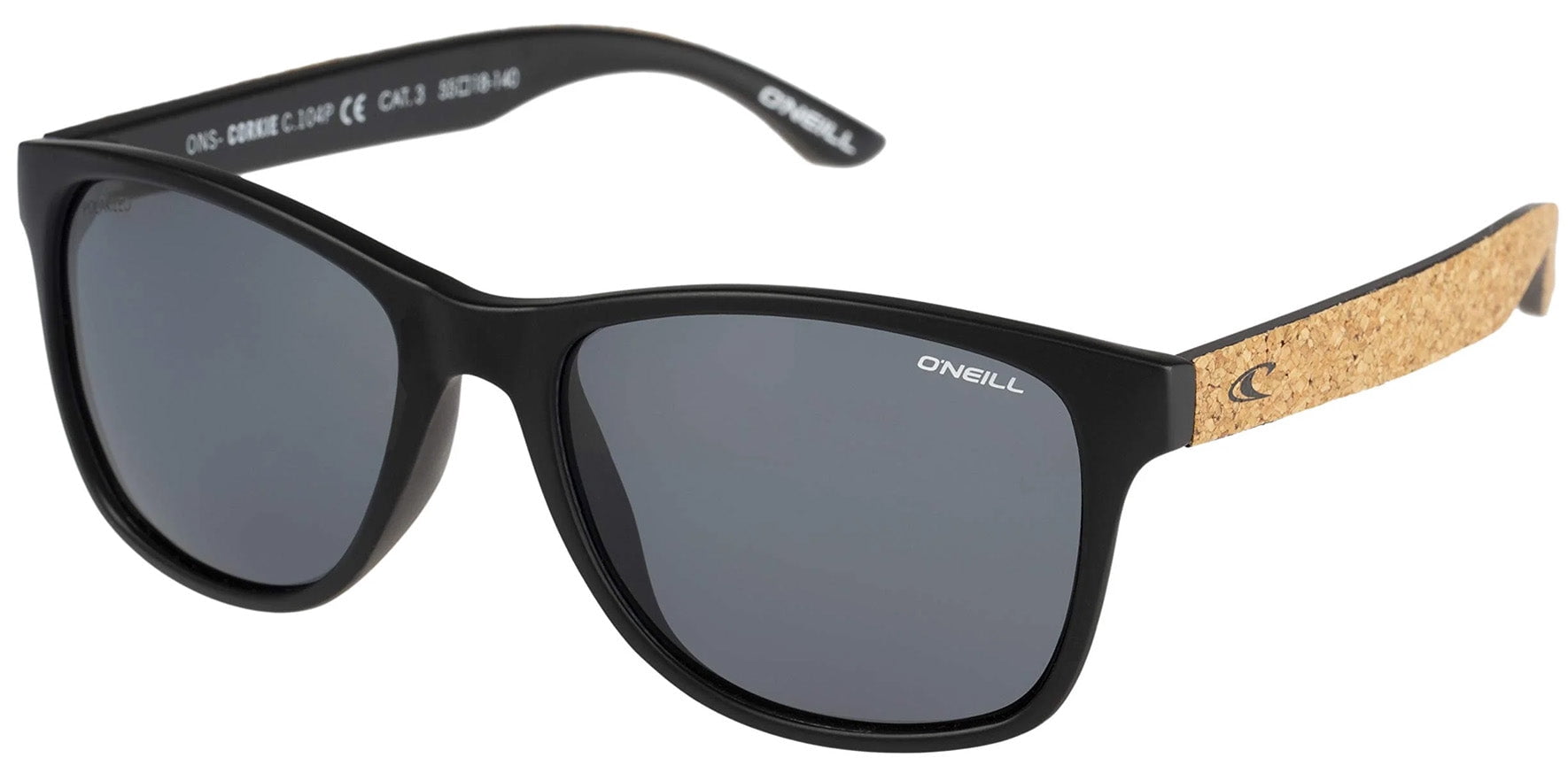 O'Neill Corkie Polarized Matte Black/Cork Soft Square Sunglasses