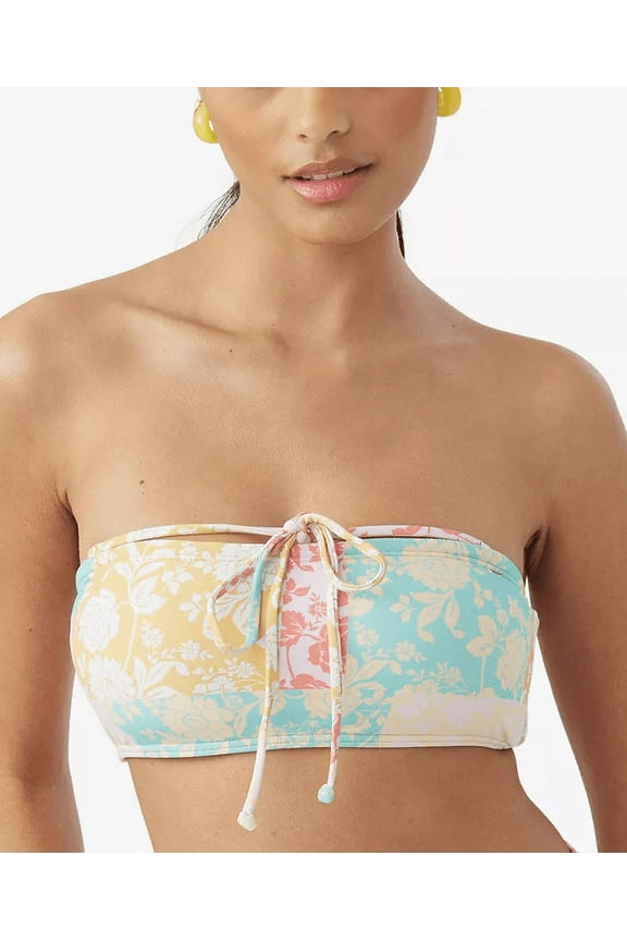 O'Neil Juniors' Olivia Dreamland Printed Bandeau Bikini Top Multi Colored M