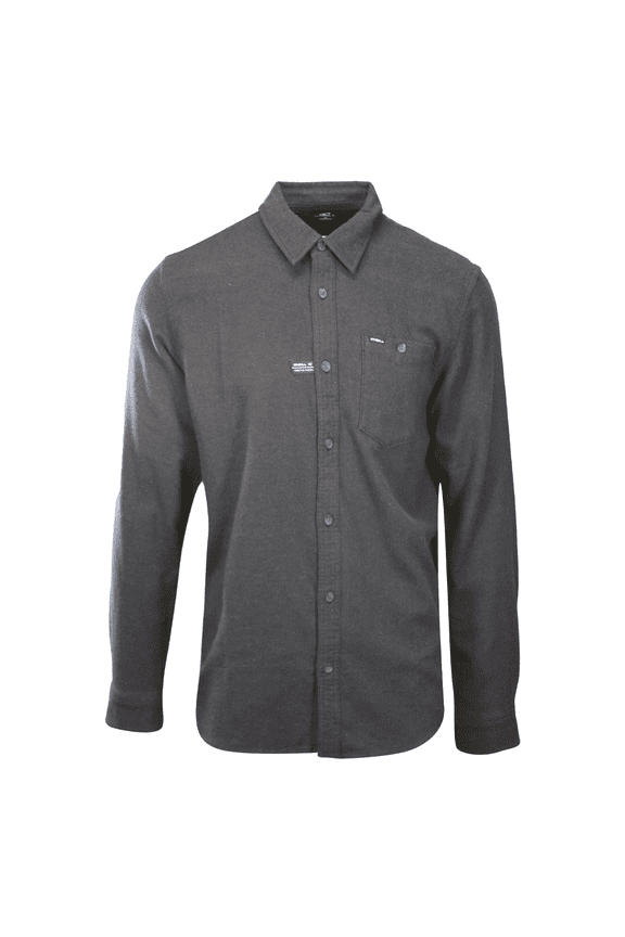Men's Black Shirt Redmond Solid Stretch Flannel Long Sleeve (S20)