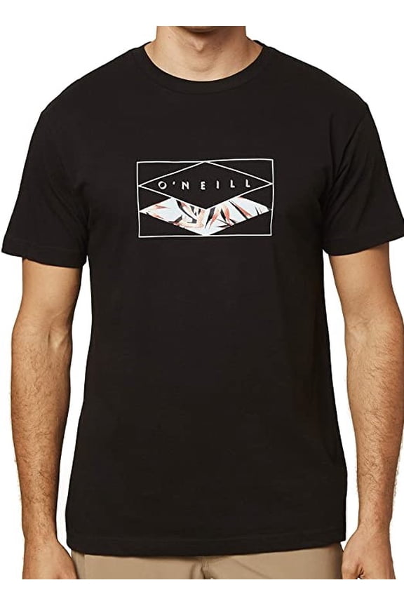 Men's Cotton Logo Bird Graphic Print T-Shirt-Black / M