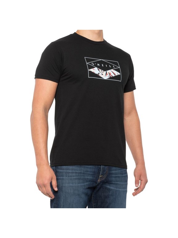 Men's Cotton Logo Bird Graphic Print T-Shirt-Black / S