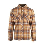 ONeill Mens Cream Orange Plaid Whittaker L/S Flannel Shirt S01